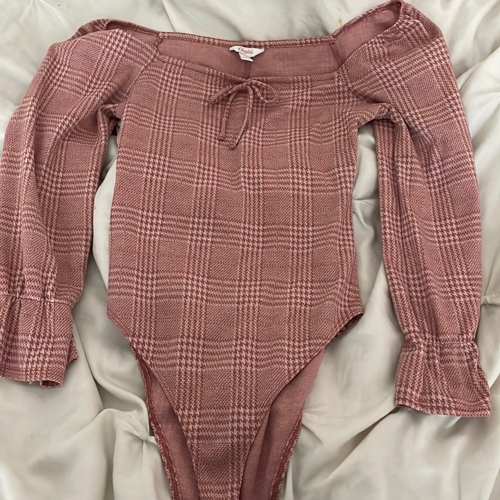 pink bodysuit, size small